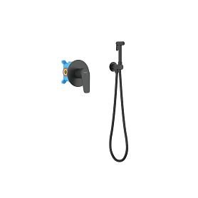 Гигиенический душ Акватек Бетта AQ1119MB, со встраиваемым смесителем, цвет черный матовый - фото 1