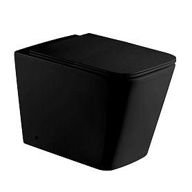 Унитаз Weltwasser SK Gelbach 002 MT-BL приставной, безободковый, с сиденьем микролифт, цвет черный матовый - фото 1