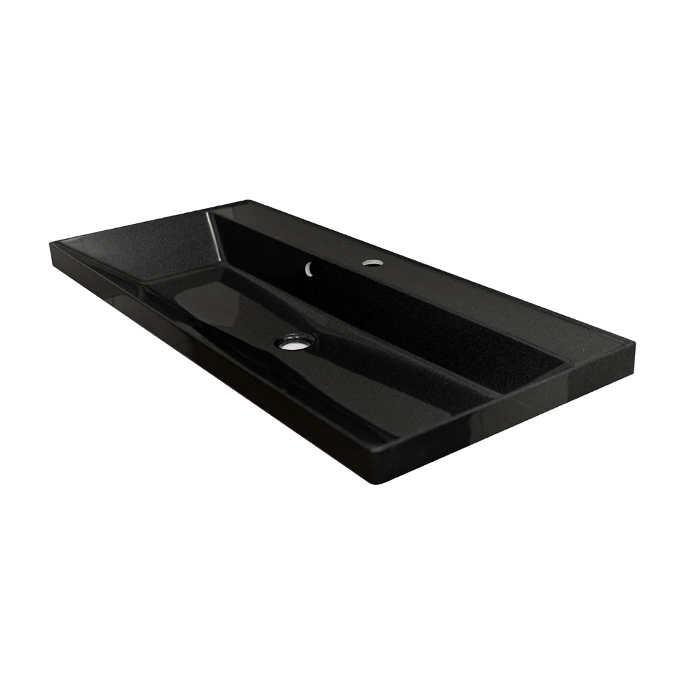 Мебель для ванной Corozo Инди 80, напольная/подвесная, с черной раковиной Стандарт, цвет дуб канзас/графит