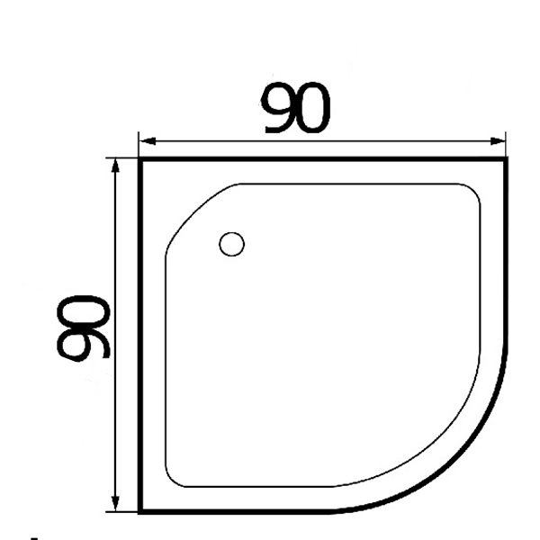 Поддон для душа Wemor 90/24 C 90x90, ABS-пластик, цвет белый - фото 1