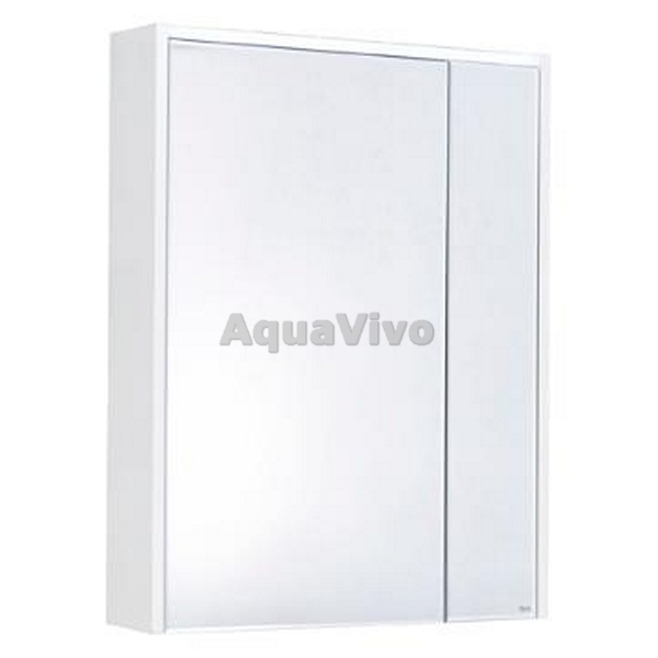 Шкаф-зеркало Roca Ronda 70, цвет бетон / белый глянец