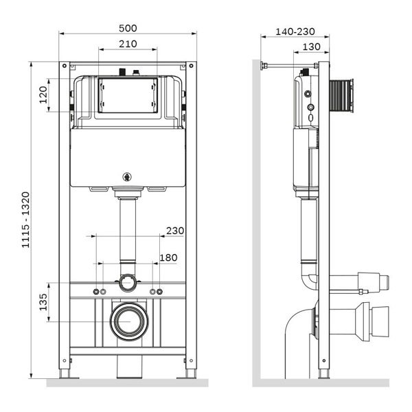 Комплект AM.PM IS47051.701700 унитаза Spirit V2.0 FlashClean с сиденьем микролифт и инсталляции c кнопкой хром глянцевый