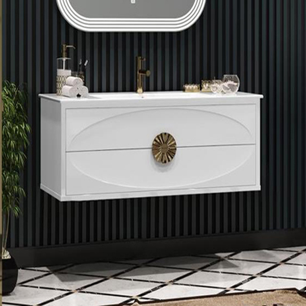 Мебель для ванной Опадирис Ибица 120, цвет белый / золото - фото 1