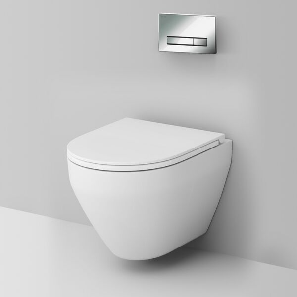 Комплект AM.PM IS30251.701700 унитаза Spirit FlashClean с сиденьем микролифт и инсталляции с кнопкой Start S хром глянцевый - фото 1
