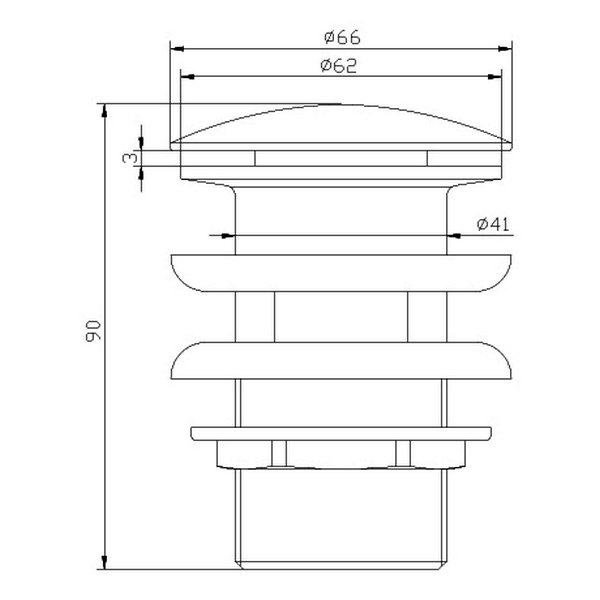 Донный клапан Lemark LM8500GM для раковины, цвет графит