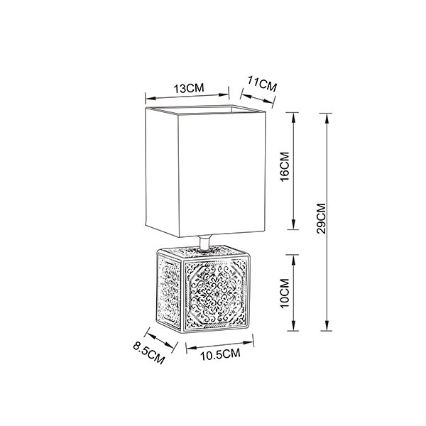 Настольная лампа Arte Lamp Fiori A4429LT-1BA, арматура черная, плафон ткань белая, 13х11 см - фото 1