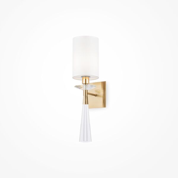 Бра Maytoni Bianco MOD224WL-01BS, арматура латунь, плафон ткань белая - фото 1
