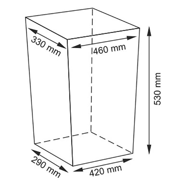 Корзина для белья WasserKRAFT Ammer WB-370-L, плетеная, с крышкой, 46x33, цвет светло-коричневый / белый