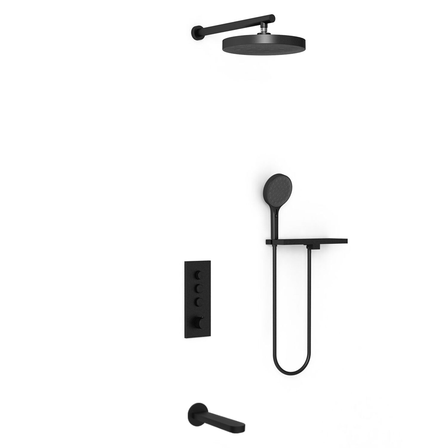 Душевой комплект Vincea Inspire VSFW-433TI5RMB, встраиваемый, цвет матовый черный