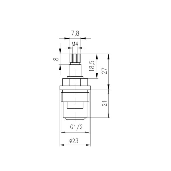 Кран-букса Rav Slezak KA0501 для термостатического смесителя - фото 1