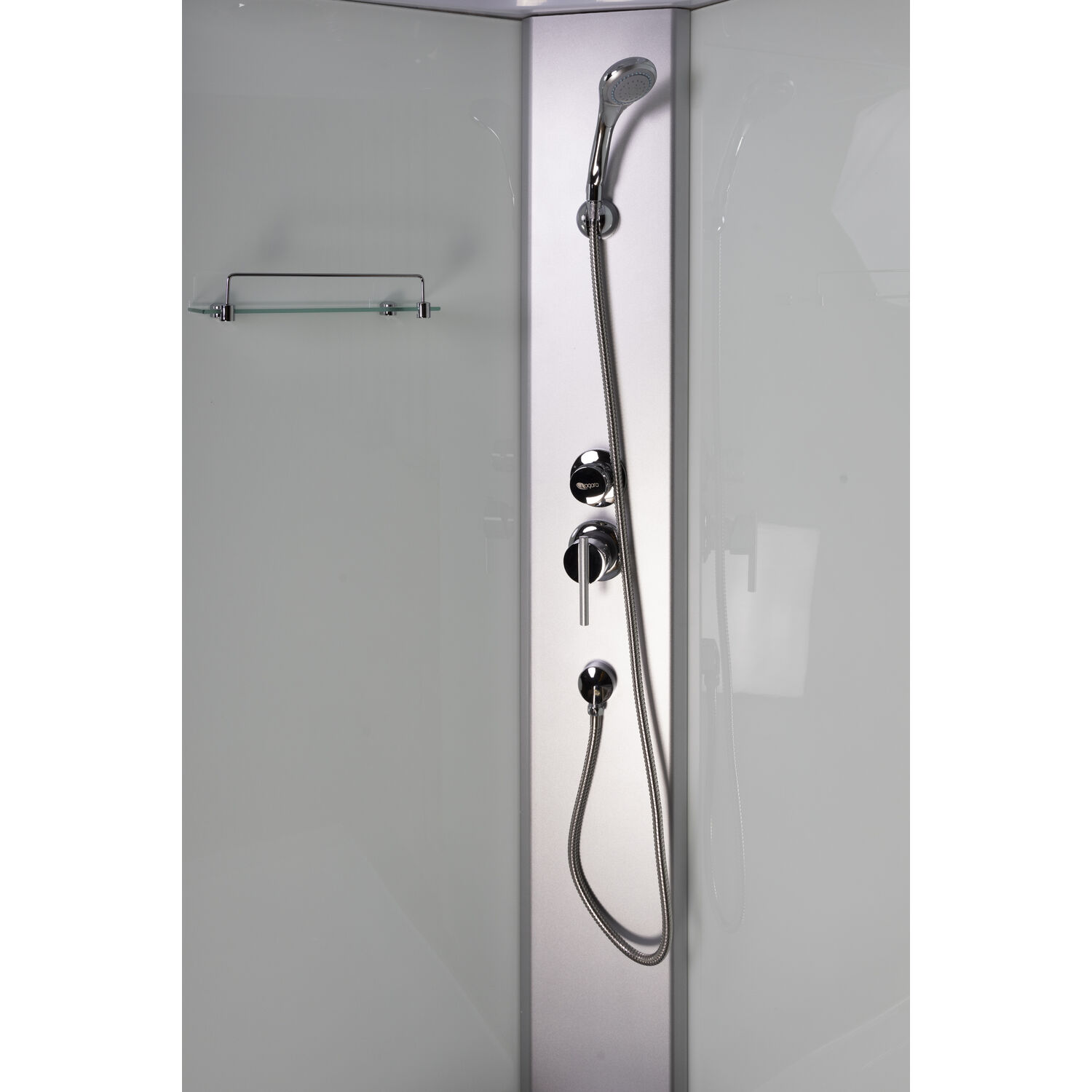 Душевая кабина Niagara Eco E90/40/MT/BK 90х90, стекло матовое, профиль хром матовый, без крыши  - фото 1