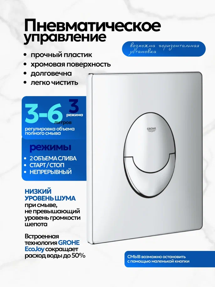 Комплект: Инсталляция Grohe 38721001 кнопка хром+Stella XL T JK0011011 белый унитаз, смыв торнадо