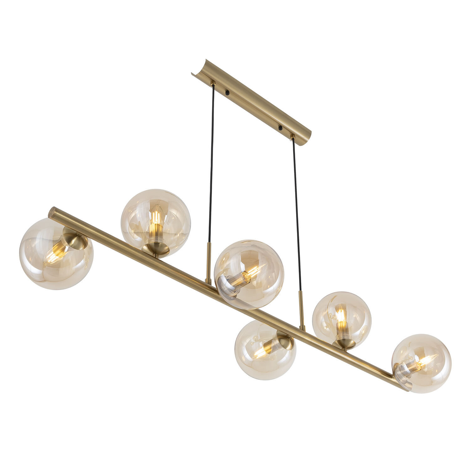 Подвесной светильник Citilux Лорен CL146063, арматура бронза, плафоны стекло шампань - фото 1