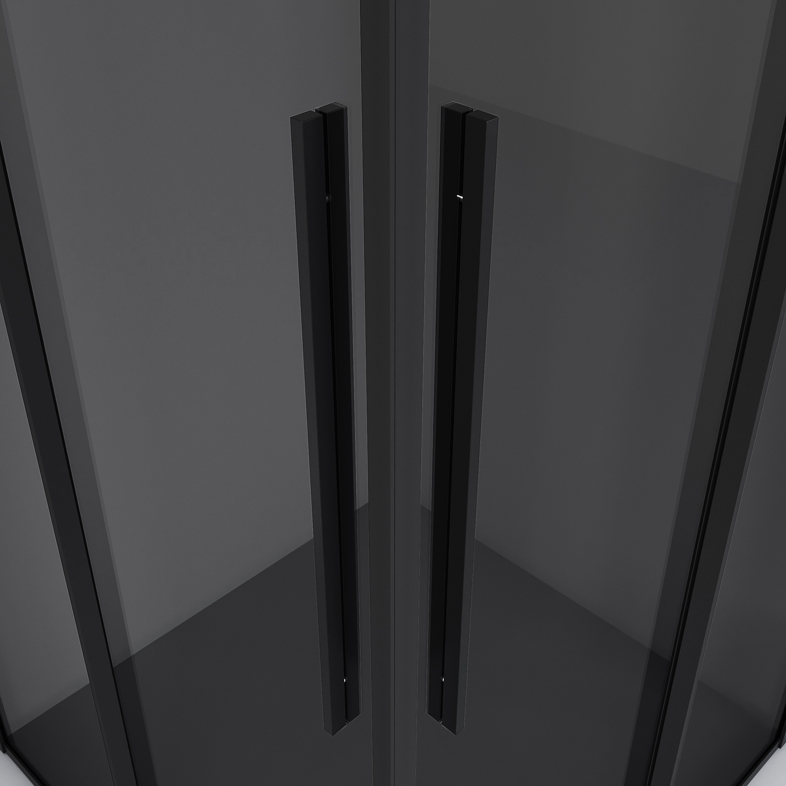 Душевой уголок Niagara Nova NG-2822-34 Black 80x80, стекло тонированное, профиль черный матовый