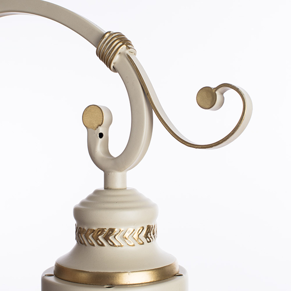 Бра Arte Lamp Grazioso A4577AP-1WG, арматура белая / золото, плафон стекло прозрачное, 17х28 см - фото 1