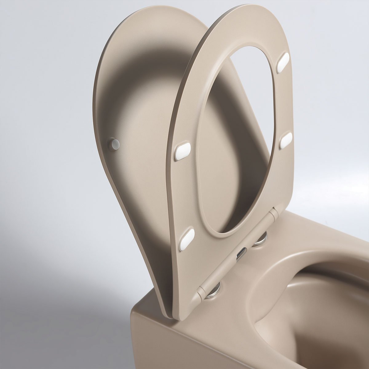 Унитаз Vincea Evo VT1-34SMC подвесной, безободковый, с сиденьем микролифт, цвет капучино матовый - фото 1