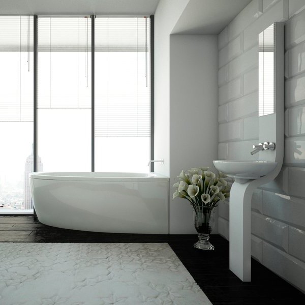Акриловая ванна Акватек Дива 160x90, правая, цвет белый