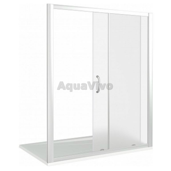 Душевая дверь Good Door Latte WTW-130-G-WE 130, стекло грейп, профиль белый