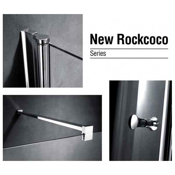 Душевая дверь Gemy New Rockcoco S03191A 100x190, стекло прозрачное, профиль хром - фото 1