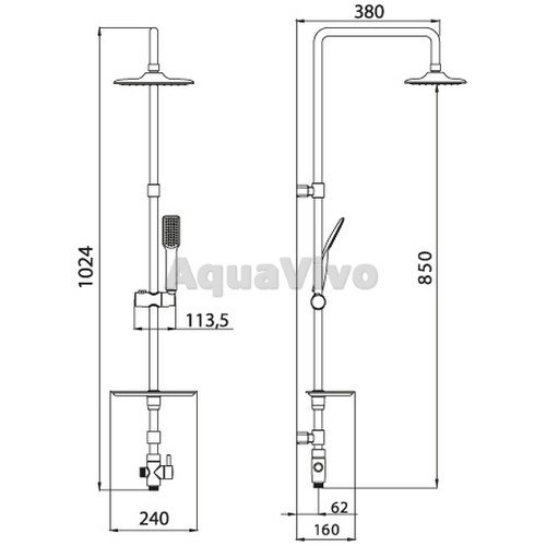 Душевая стойка Lemark LM8804C - фото 1