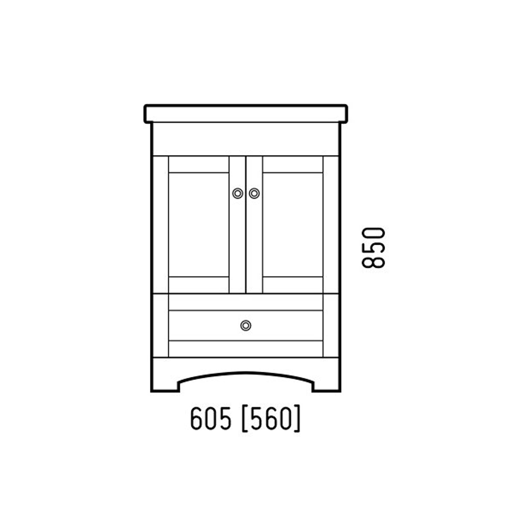 Тумба под раковину Corozo Техас 60, цвет белый - фото 1