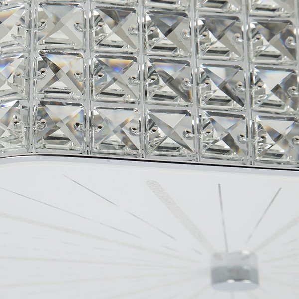 Потолочный светильник Citilux Портал CL324261, арматура хром, плафон стекло / хрусталь прозрачный, 41х41 см