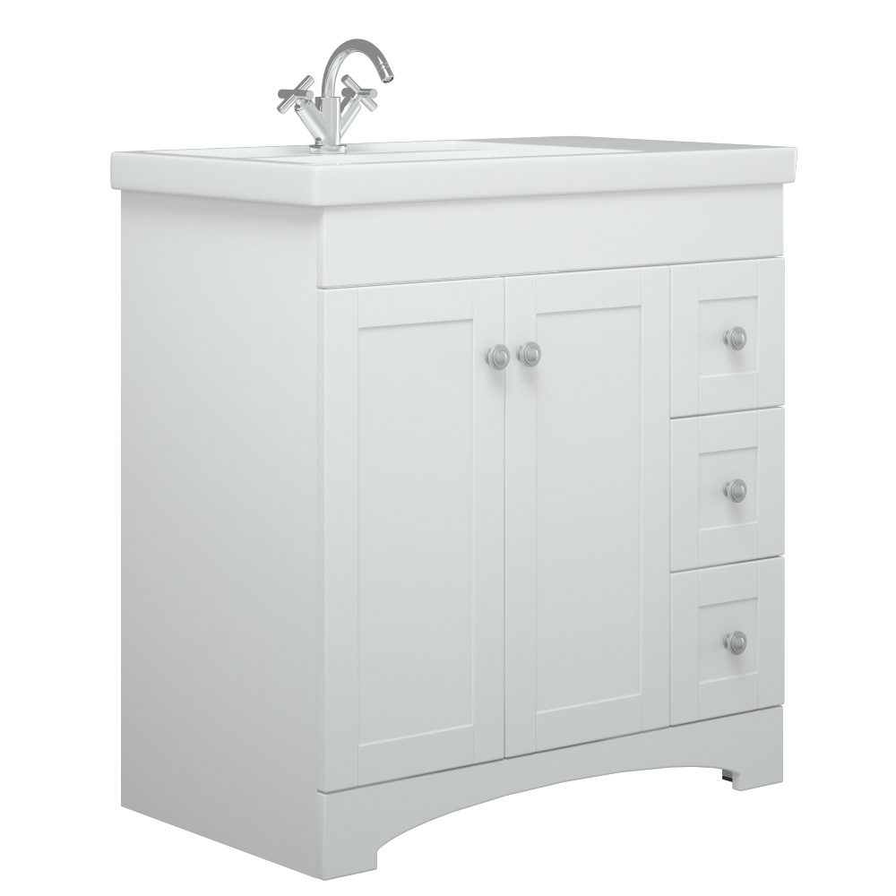 Тумба под раковину Corozo Техас 80, цвет белый - фото 1