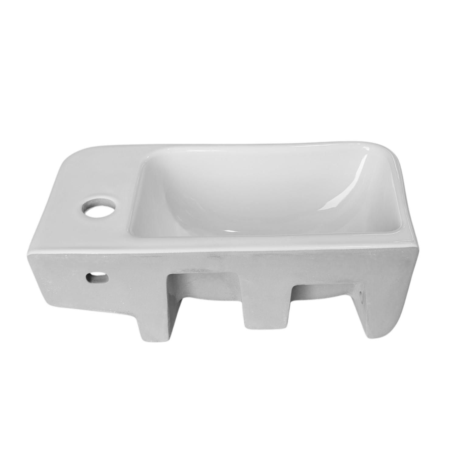 Раковина Joki Flumen JK86264015 подвесная, правая, 40х22, цвет белый глянцевый - фото 1