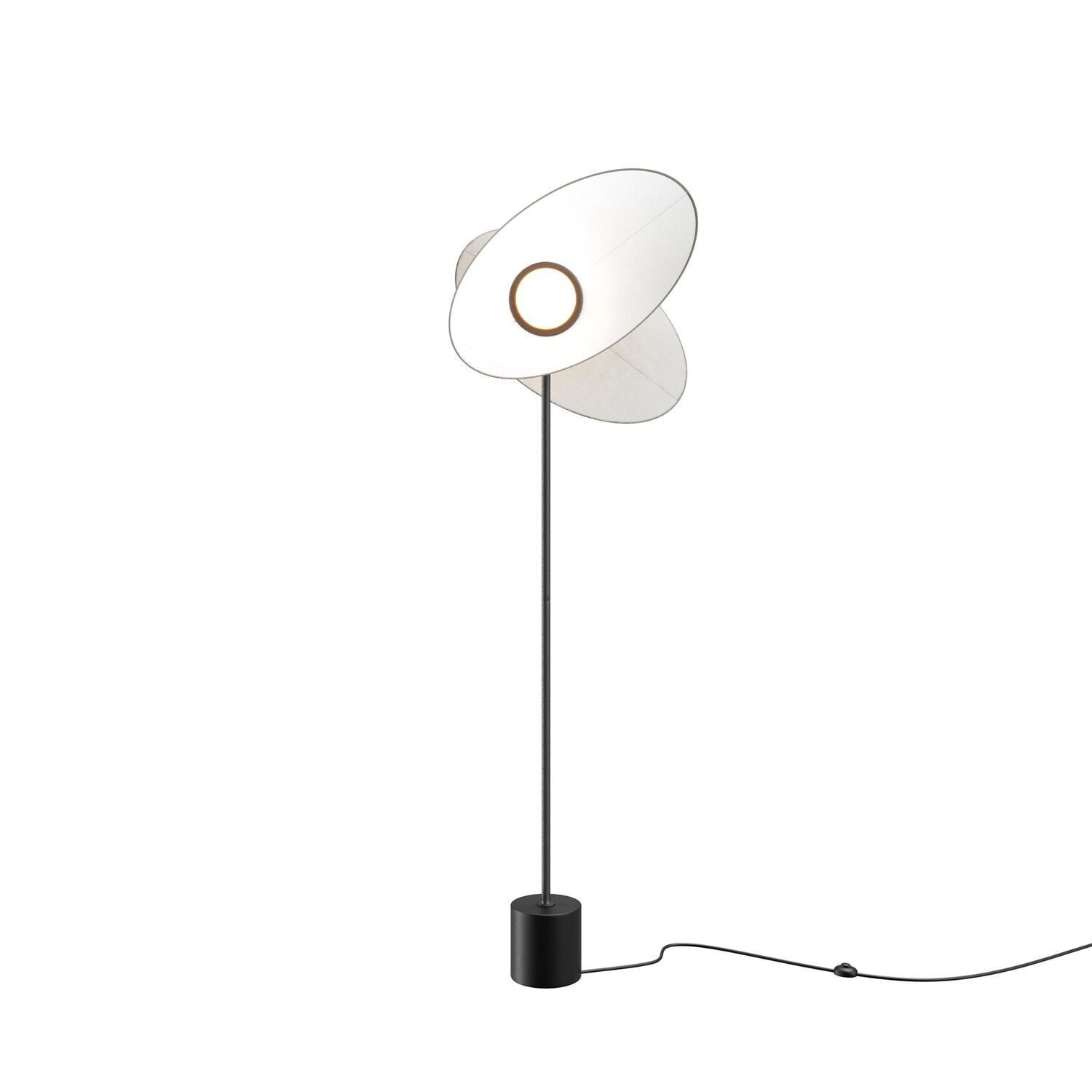 Торшер Maytoni Evolution MOD396FL-L10W3K, арматура черная, профиль ткань белая