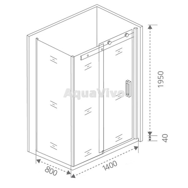 Душевой уголок Good Door Altair WTW+SP-C-CH 140x80, стекло прозрачное, профиль хром - фото 1