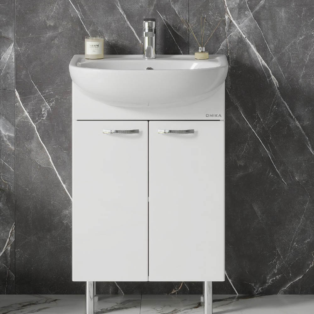 Тумба под раковину Оника Коралл 55, цвет белый