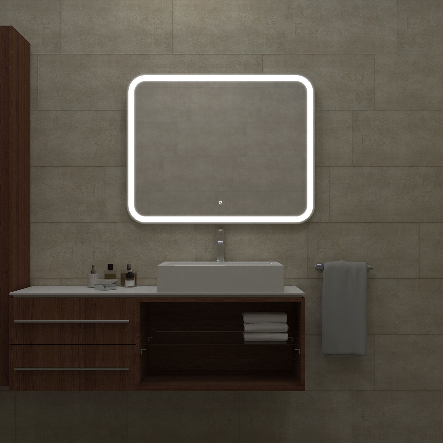 Зеркало Mixline Стив Нео S 100x80, с подсветкой - фото 1