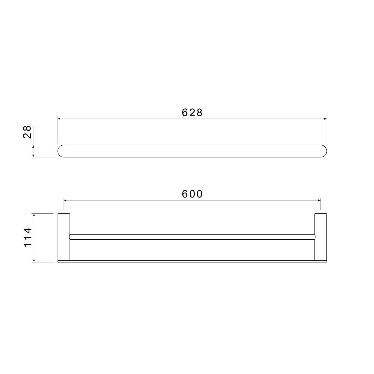 Полотенцедержатель Акватек Лира AQ4430CR, 60с м, цвет хром - фото 1