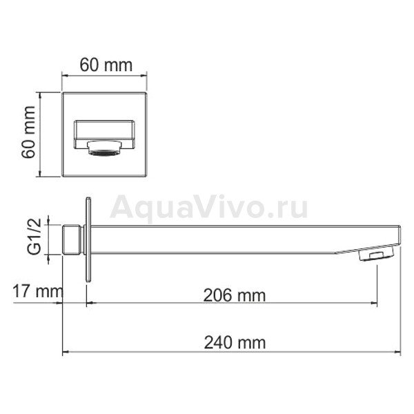 Излив WasserKRAFT Sauer A187 для ванны, цвет глянцевое золото - фото 1