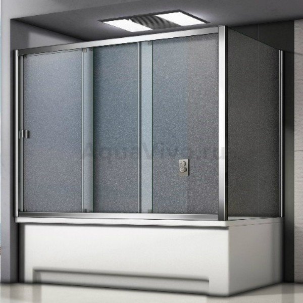 Шторка на ванну Good Door Screen WTW-160-G-CH 160x140, стекло грейп, профиль хром