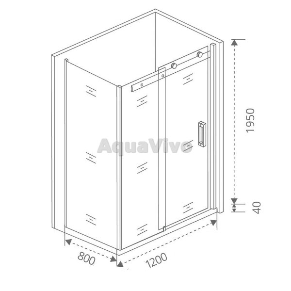 Душевой уголок Good Door Galaxy WTW+SP-C-CH 120x80, стекло прозрачное, профиль хром - фото 1