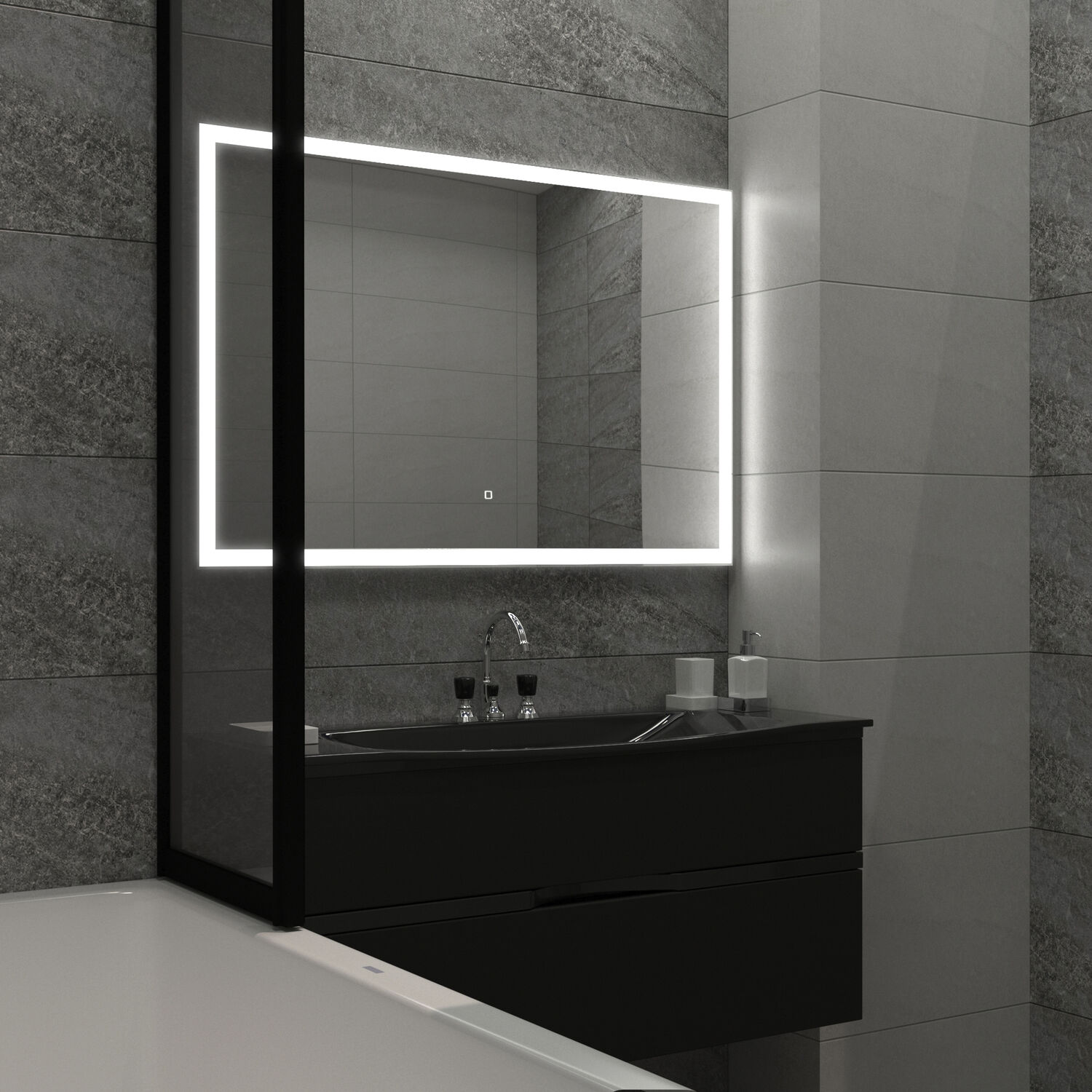 Зеркало Mixline Норма 120x80, с подсветкой