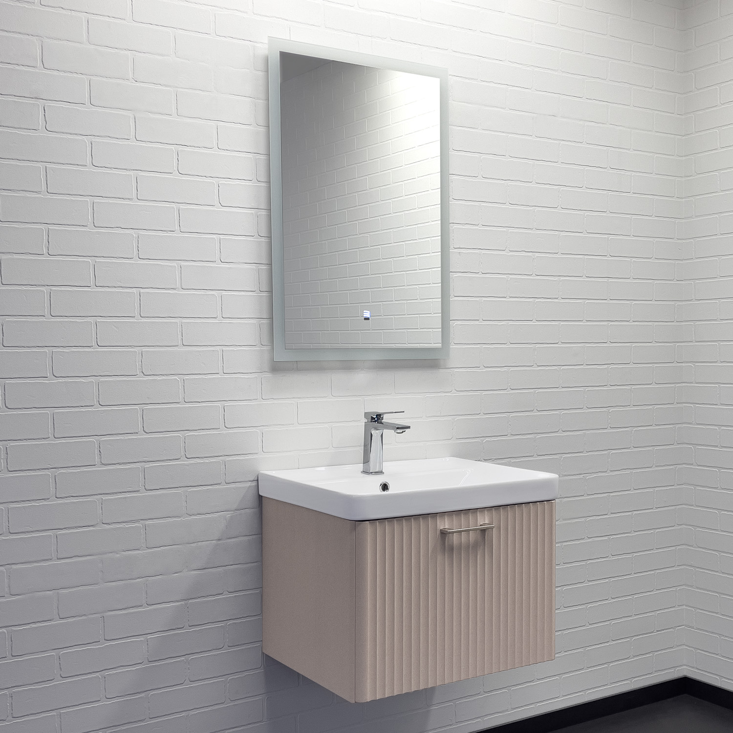 Мебель для ванной Comforty Ангара 60 П, цвет дуб латте