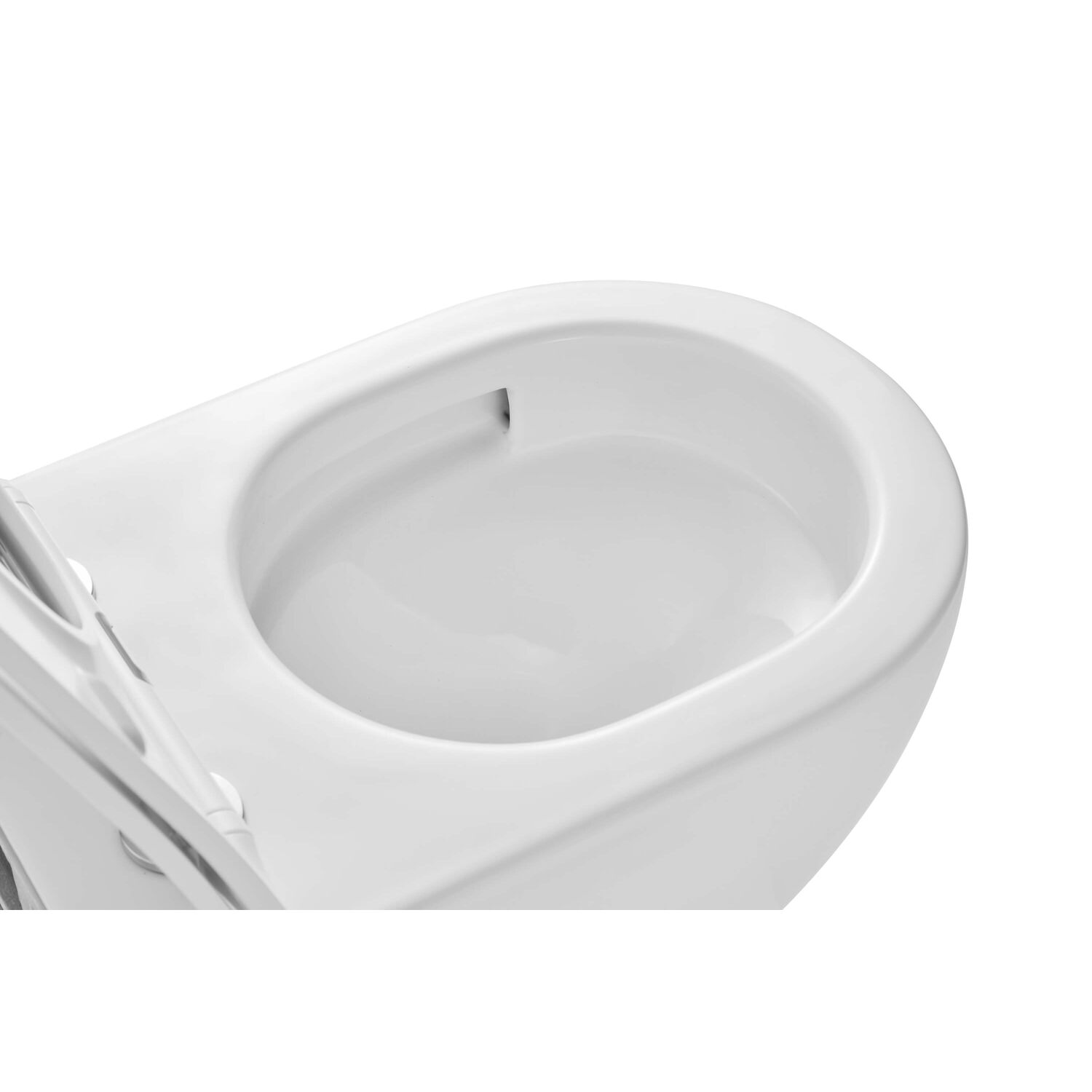 Унитаз Акватек Европа AQ1190T-00 подвесной, безободковый, смыв Торнадо, с сиденьем микролифт, цвет белый - фото 1