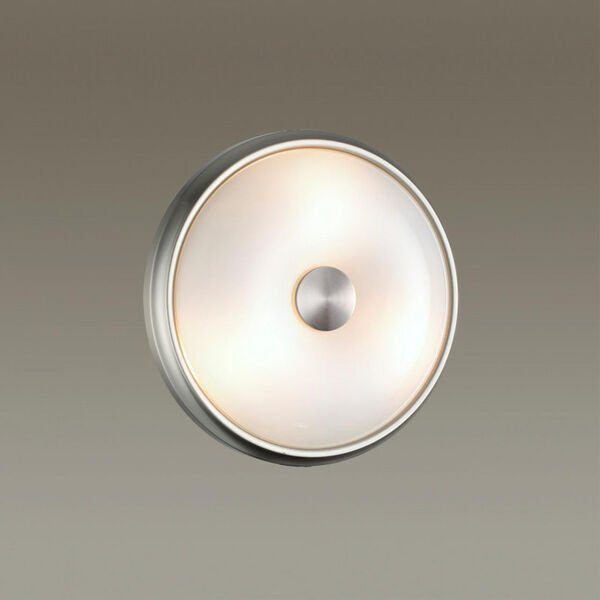 Настенно-потолочный светильник Odeon Light Pelow 4957/2, арматура никель, плафон стекло белое