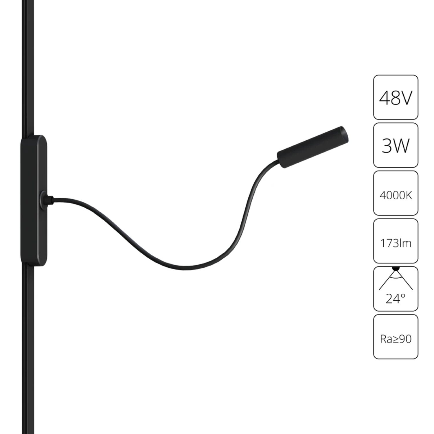 Магнитный трековый светильник Arte Lamp Rapid A6162PL-1BK, арматура черная   