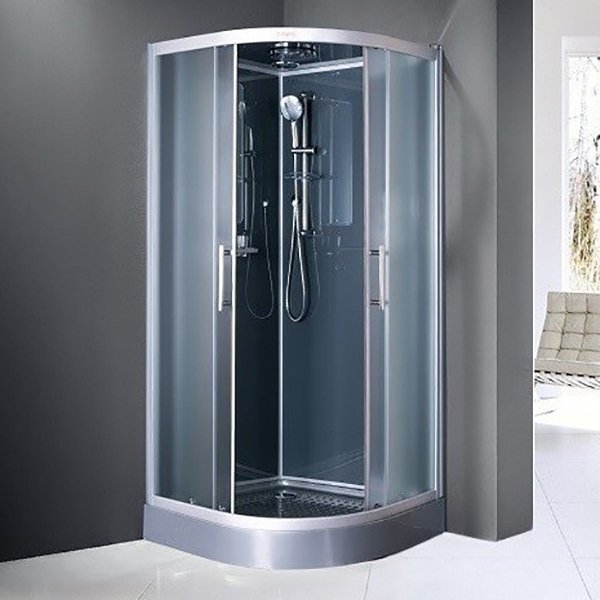 Душевая кабина Esbano Elegancia ESG-90CR 90х90, стекло рифленое, профиль хром матовый, с крышей