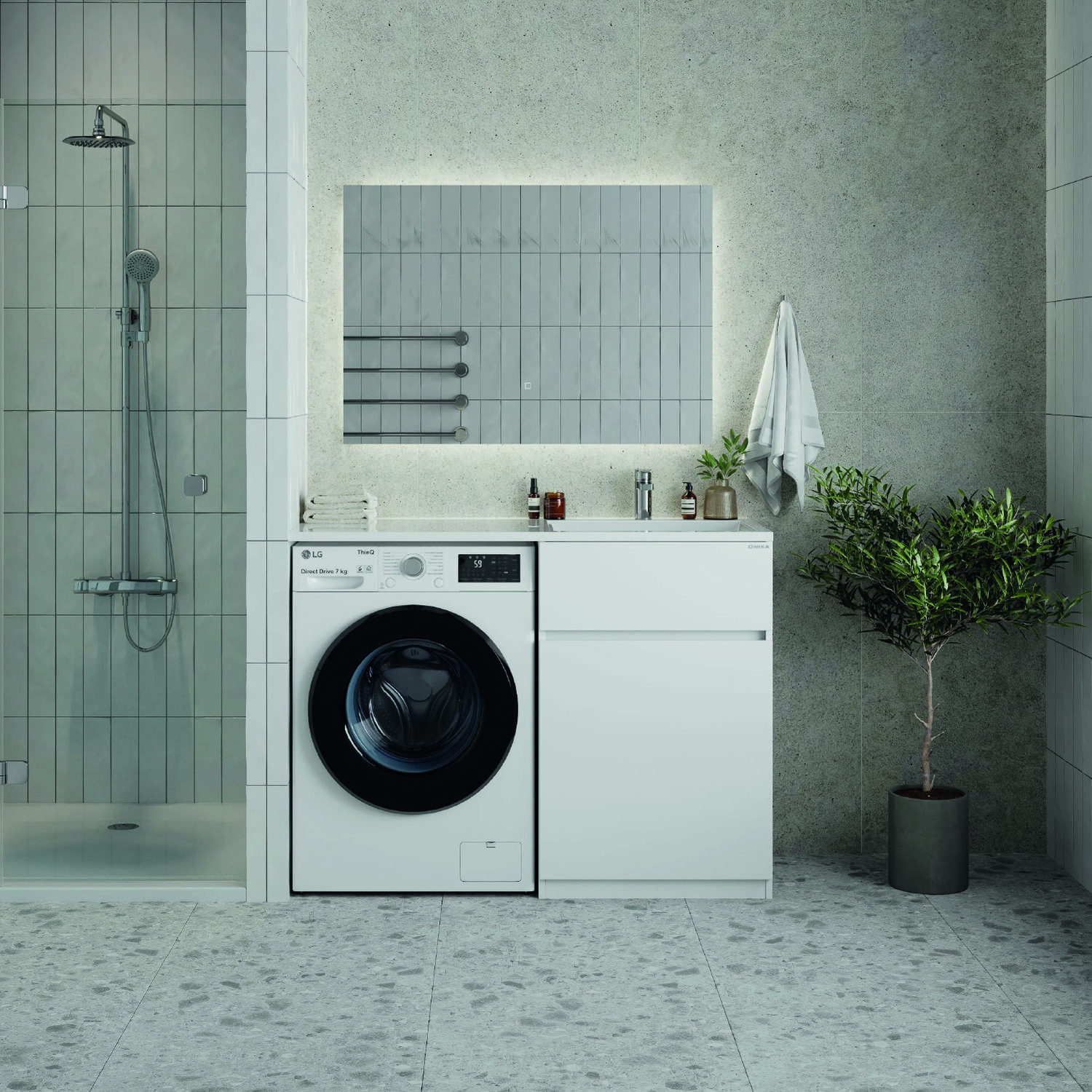 Зеркало Оника Люма 100x80, с подсветкой и диммером - фото 1