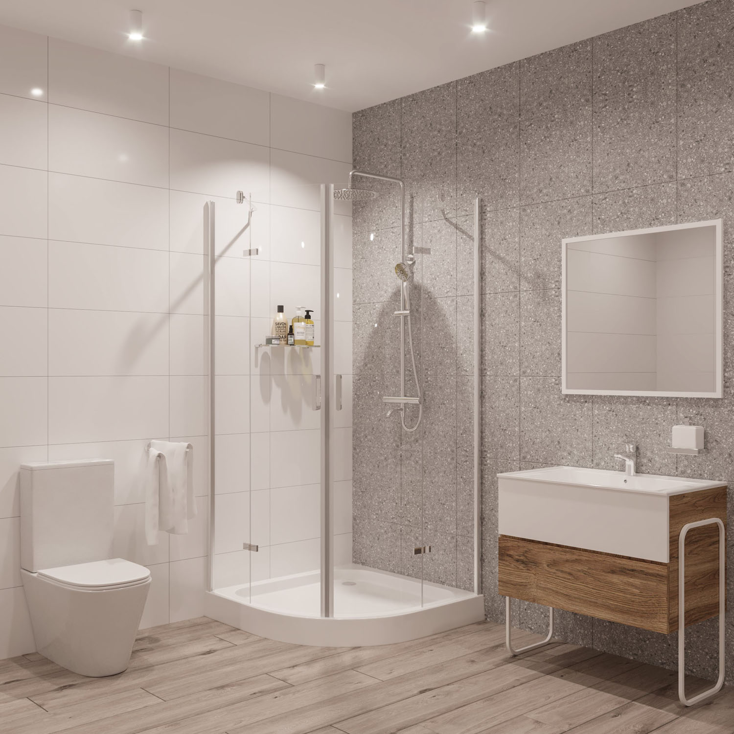 Душевой уголок Niagara Nova NG-6616-08 100x100, стекло прозрачное, профиль хром