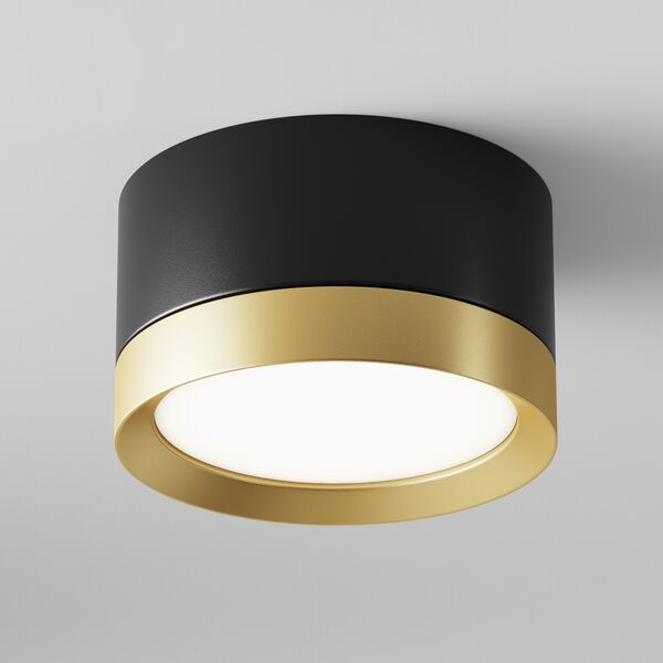 Потолочный светильник Maytoni Technicali Hoop C086CL-GX53-SRD-BG, арматура черная с золотом