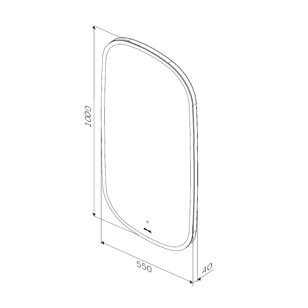 Зеркало AM.PM Func 55x100, с подсветкой и диммером - фото 1
