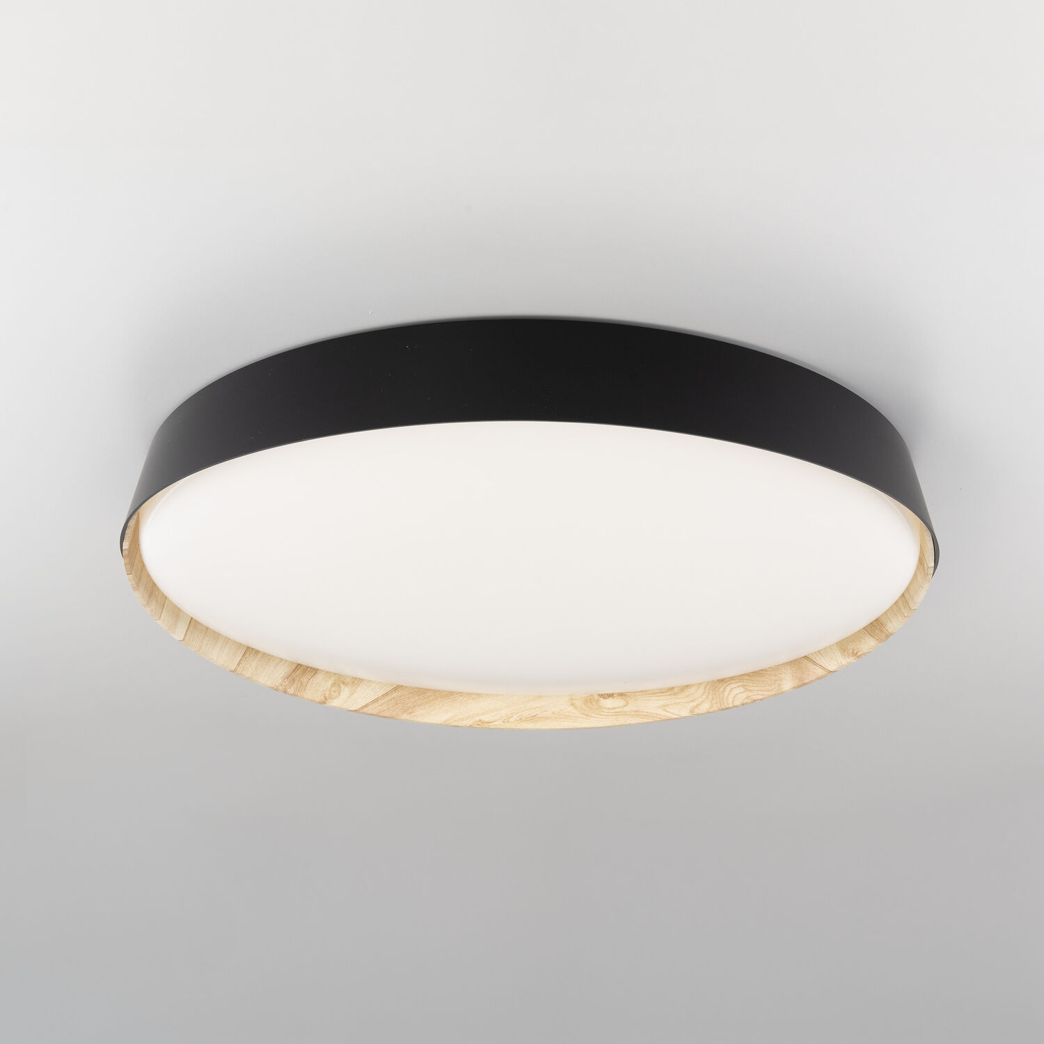 Потолочный светильник Citilux Bonny CL754451G, арматура белая, плафоны полимер черный / под дерево - фото 1