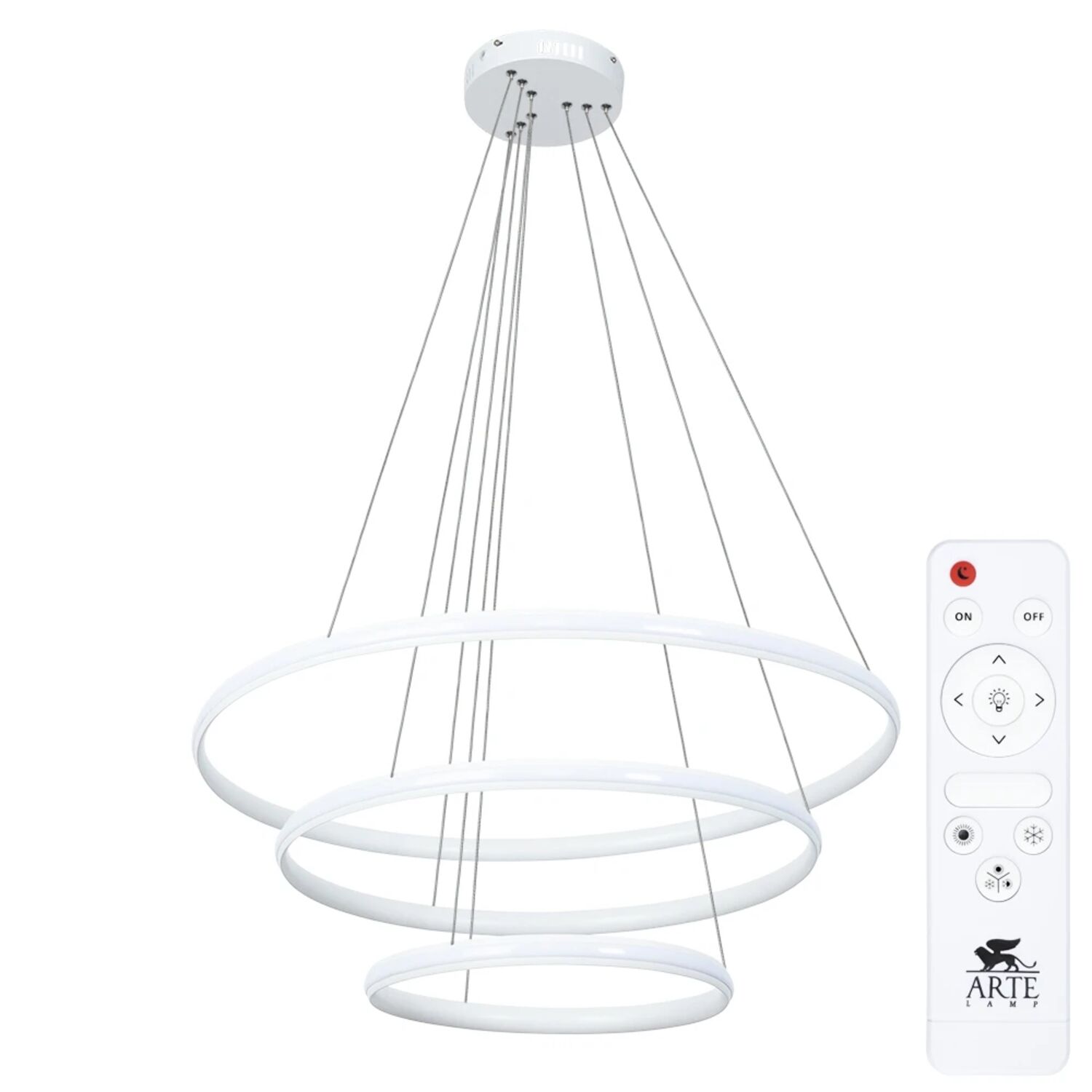 Подвесная люстра Arte Lamp Meridiana A2198SP-3WH, арматура белый, плафон акрил белый