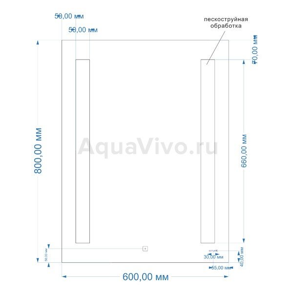 Зеркало Cersanit LED 020 Base 60х80, с подсветкой