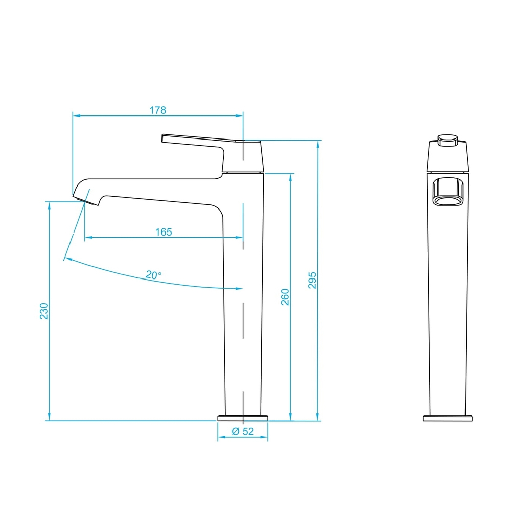 Смеситель RGW Shower Panels SP-311 G для раковины, цвет золото - фото 1